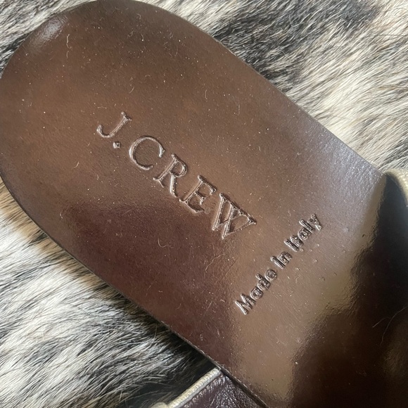 J. Crew Made in Italy Silver Gladiator Sandal - Picture 8 of 11